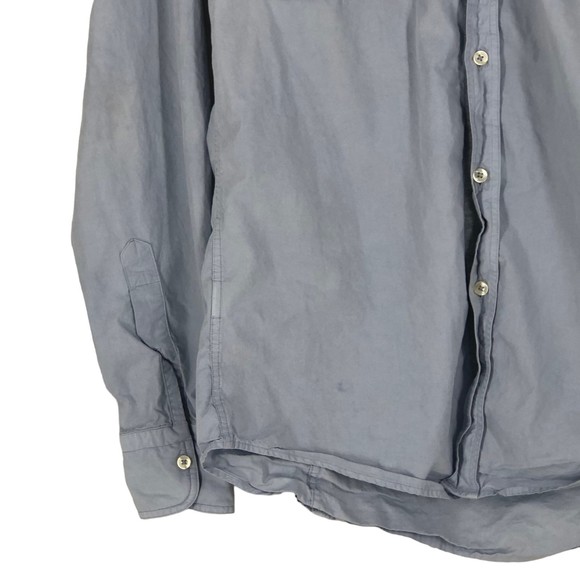Zara Man Lightwash Blue Cotton Button Up Shirt w/Extra Buttons SZ Sm - Picture 4 of 7